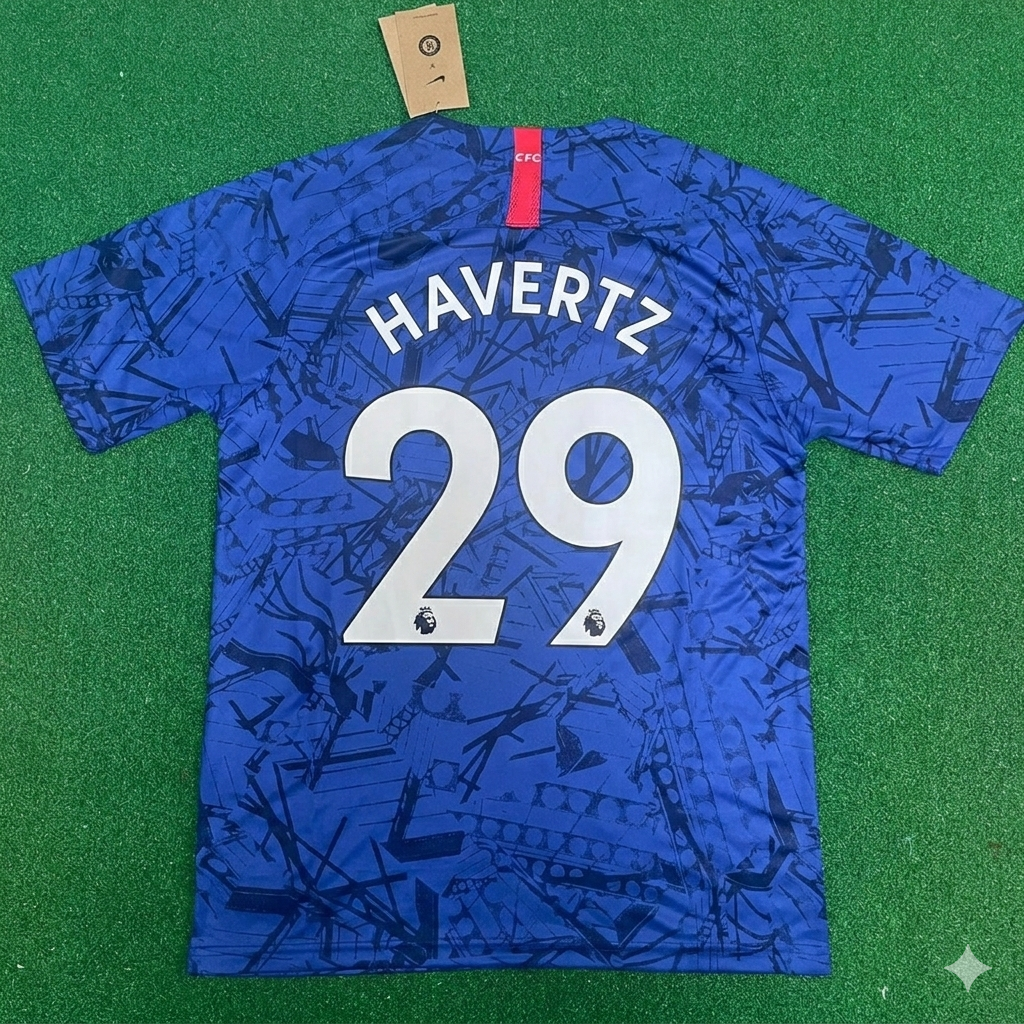 Kai Havertz #29 Chelsea 2019 2020 Blue Retro Kit Jersey Trikot Maglia Maillot Soccer Shirt