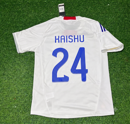 Kaishu Sano Japan White Retro Football Jersey