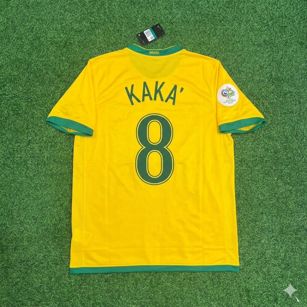 Kaka’ Leite #8 Brazil 2006 World Cup Jersey Trikot