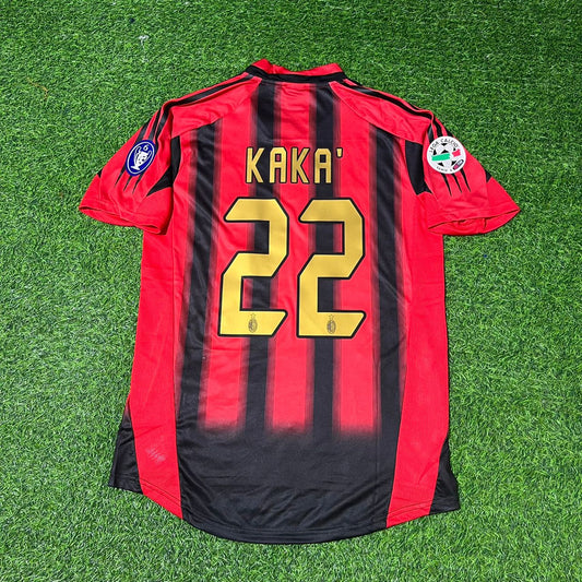 Kaká 22 Milan 2004/2005 Red & Black Home Retro Football Jersey Kit