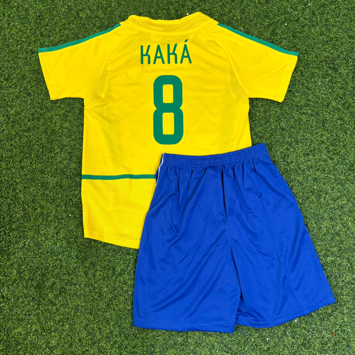 Kaká Leite 8- Brazil Retro Kids Football Jersey