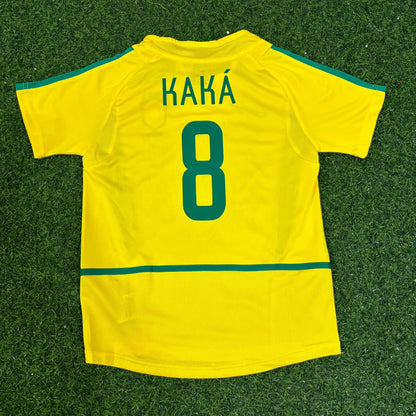 Kaká Leite 8- Brazil Retro Kids Football Jersey
