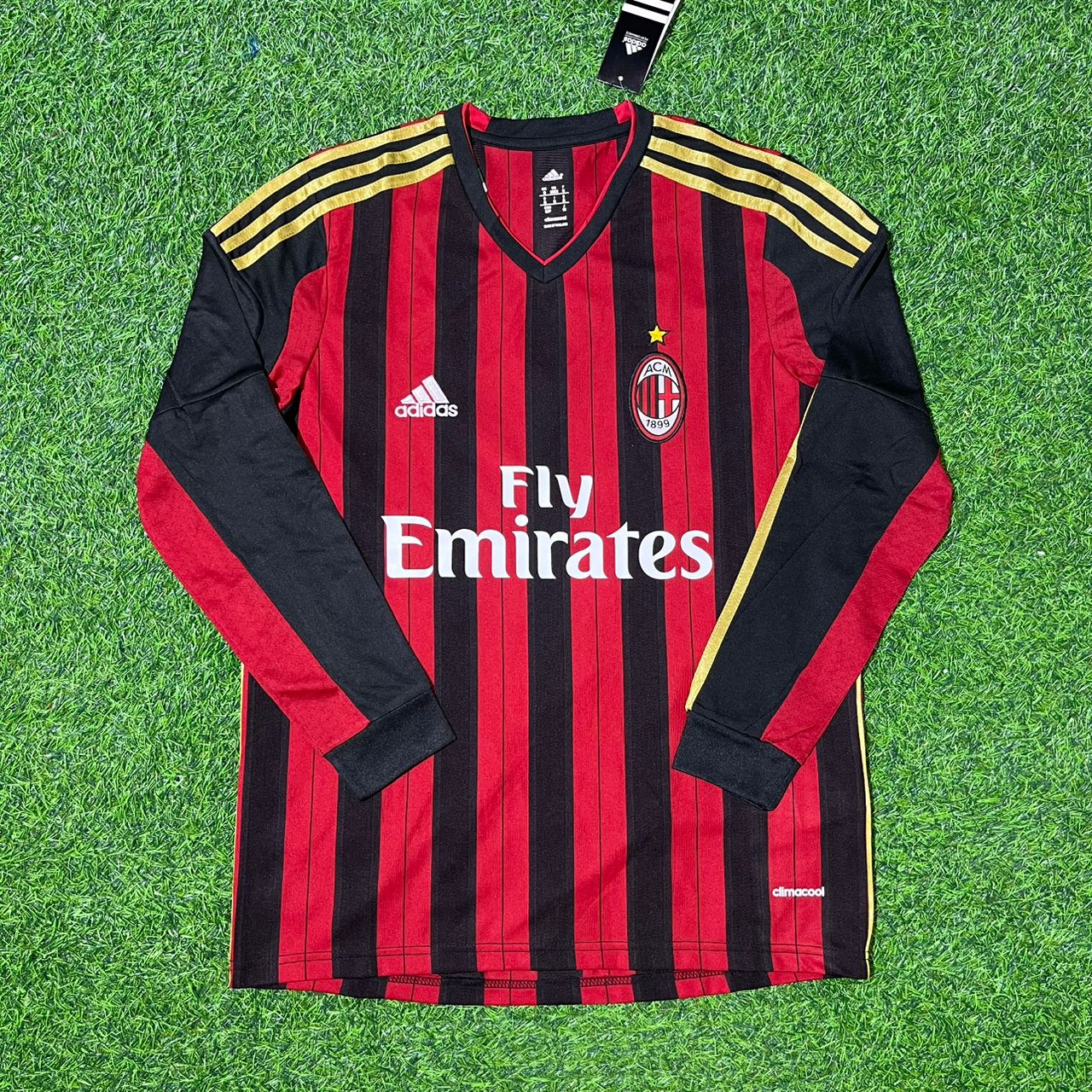 Stephan El Shaarawy AC Milan 2013/14 Long Sleeve Home Retro Football Jersey Kit