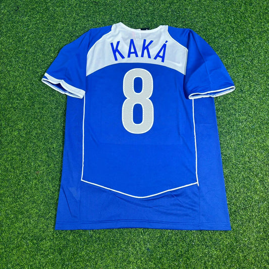 Kaka Leite Brazil 2004 Blue Retro Football Jersey Kit
