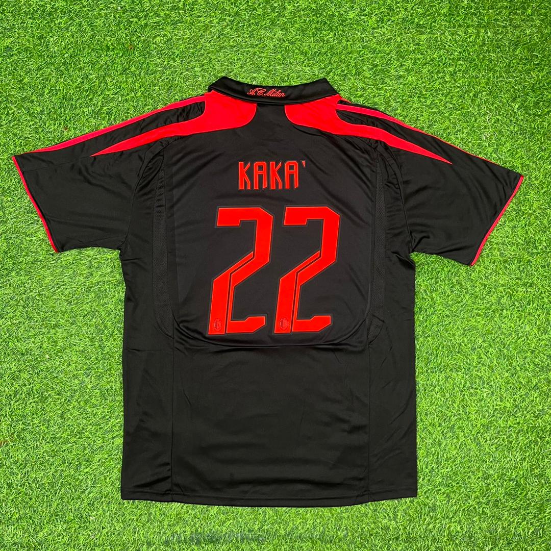 Kaka Leite AC Milan 2007-2008 Black Retro Third Football Jersey