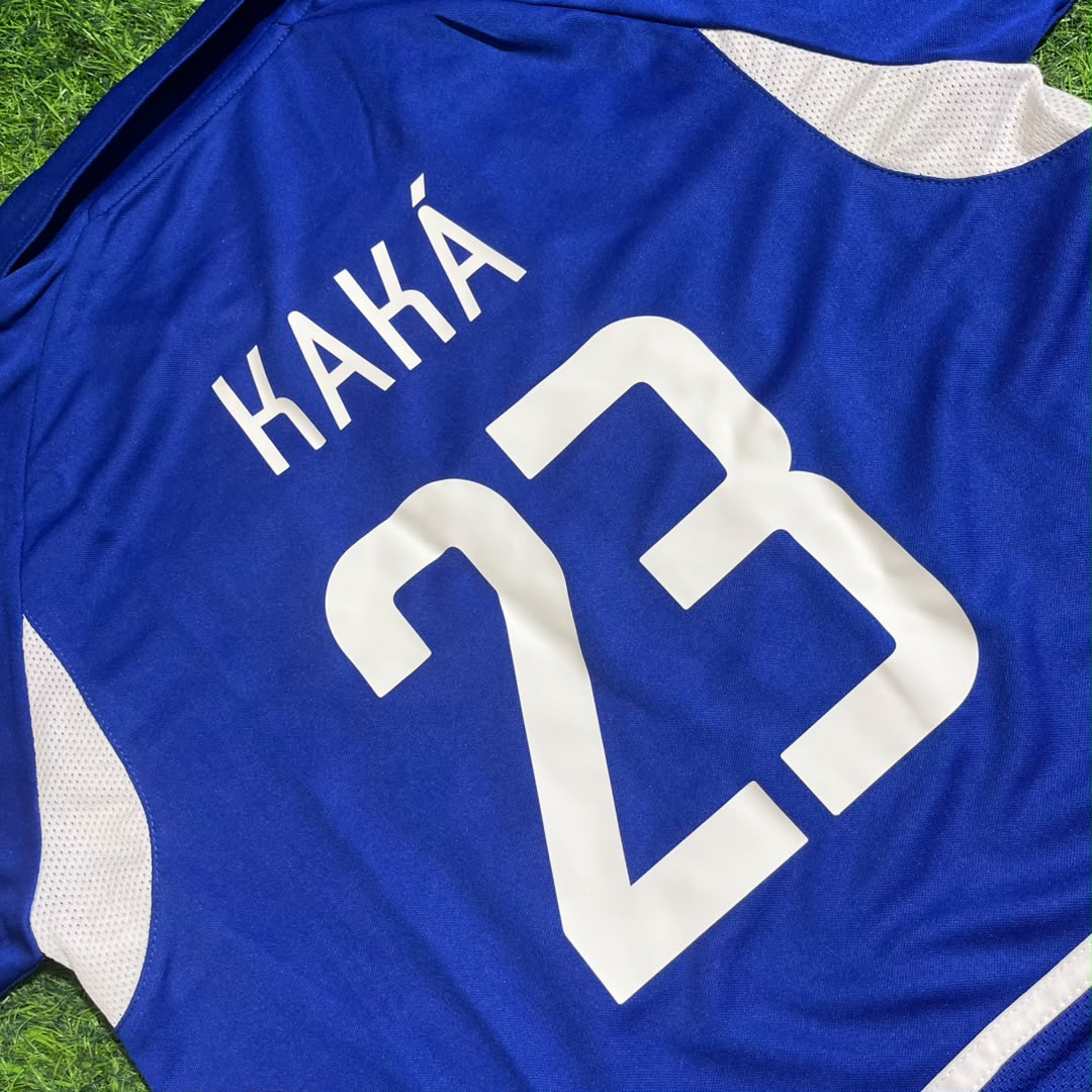 Kaka Leite Brazil 2002 World Cup Away Kids Kit – Kit Jersey for Children – | KinderTrikot | Maillot Enfant Soccer Shirt