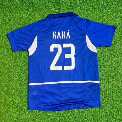 Kaka Leite Brazil 2002 World Cup Retro Football Jersey Kit