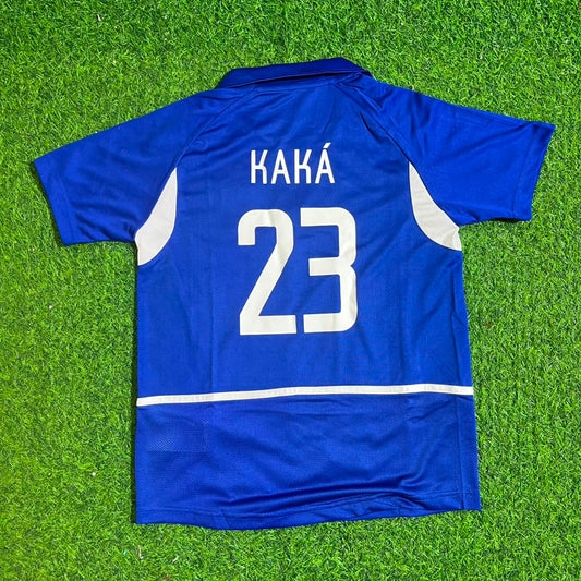 Kaka Leite Brazil 2002 World Cup Retro Football Jersey Kit