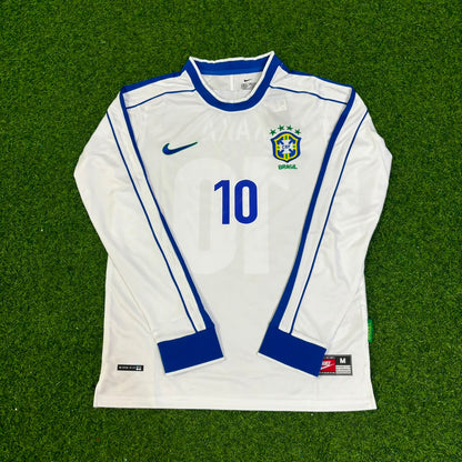 Kaka Leite Brazil Long Sleeve Retro Football Jersey Trikot Maillot