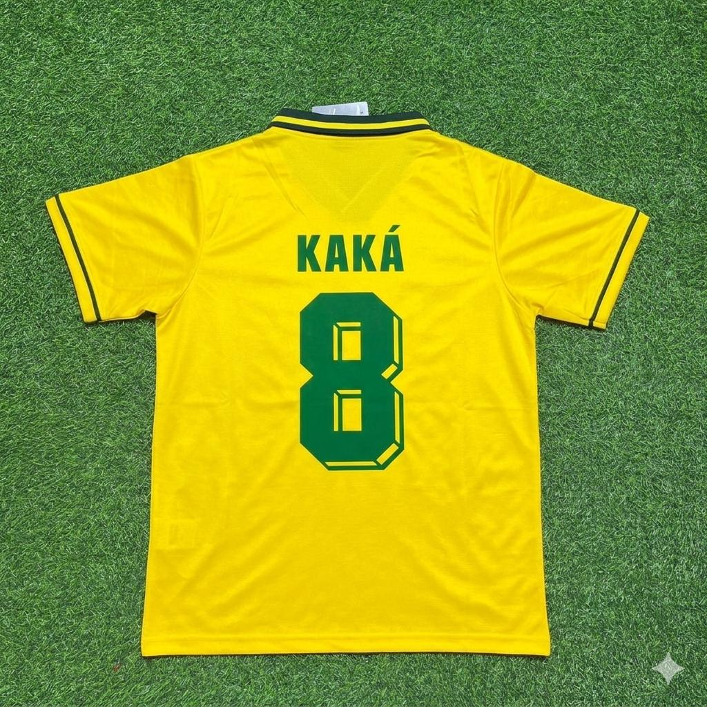 Kaka Leite #8 Brazil Retro Football Jersey