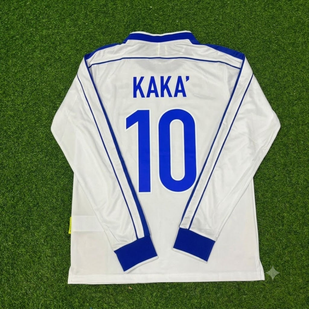 Kaka Leite Brazil Long Sleeve Retro Football Jersey Trikot Maillot