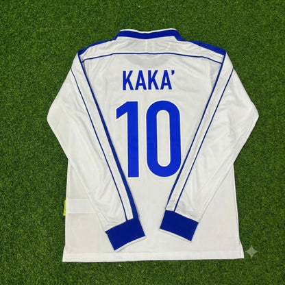 Kaka Leite Brazil Long Sleeve Retro Football Jersey Trikot Maillot