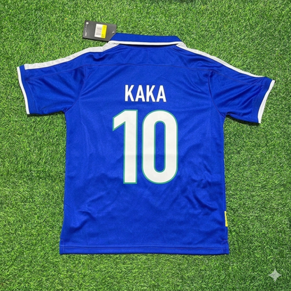Kaka Leite Brazil Blue Retro Football Jersey