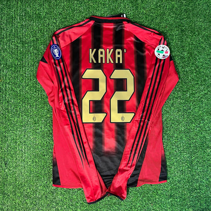 Kaká 22 – Milan 2003/2004 Rouge &amp; Noir Domicile Retro Kit Jersey Trikot Maillot
