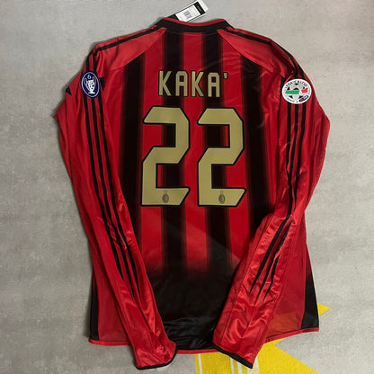 Kaká 22 – Milan 2003/2004 Rouge &amp; Noir Domicile Retro Kit Jersey Trikot Maillot