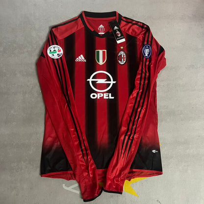 Kaká 22 – Milan 2003/2004 Rouge &amp; Noir Domicile Retro Kit Jersey Trikot Maillot