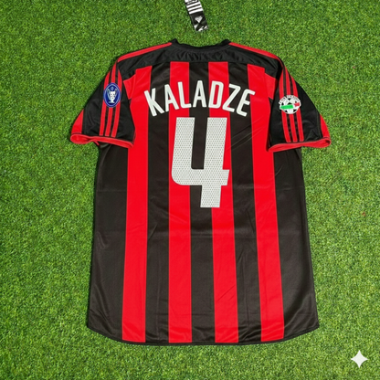 Kakhaber Kaladze 4 Mailand 2003/2004 Heim-Retro-Fußballtrikot