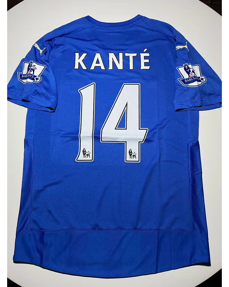 N`Golo Kante  - Leicester City 2015/16 Premier League Retro Kit Jersey Maillot Trikot Soccer Shirt
