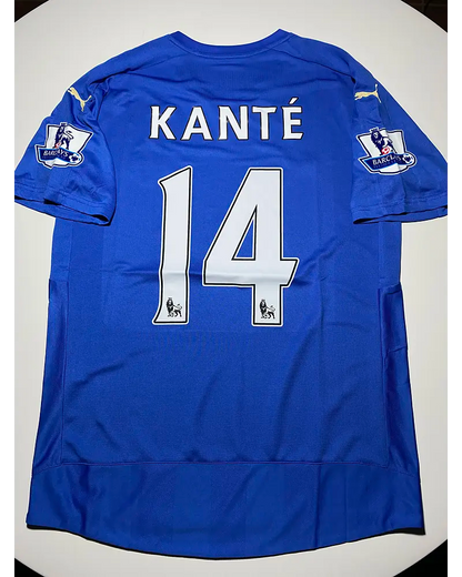 N`Golo Kante  - Leicester City 2015/16 Premier League Retro Kit Jersey Maillot Trikot Soccer Shirt