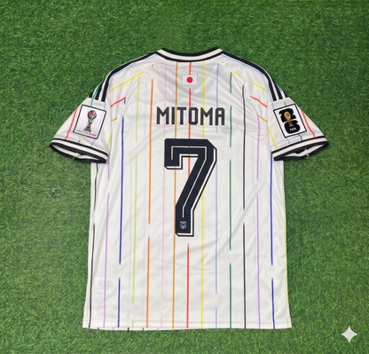 Kaoru Mitoma Japan World Cup 2026 Away White Football Jersey Trikot Maillot