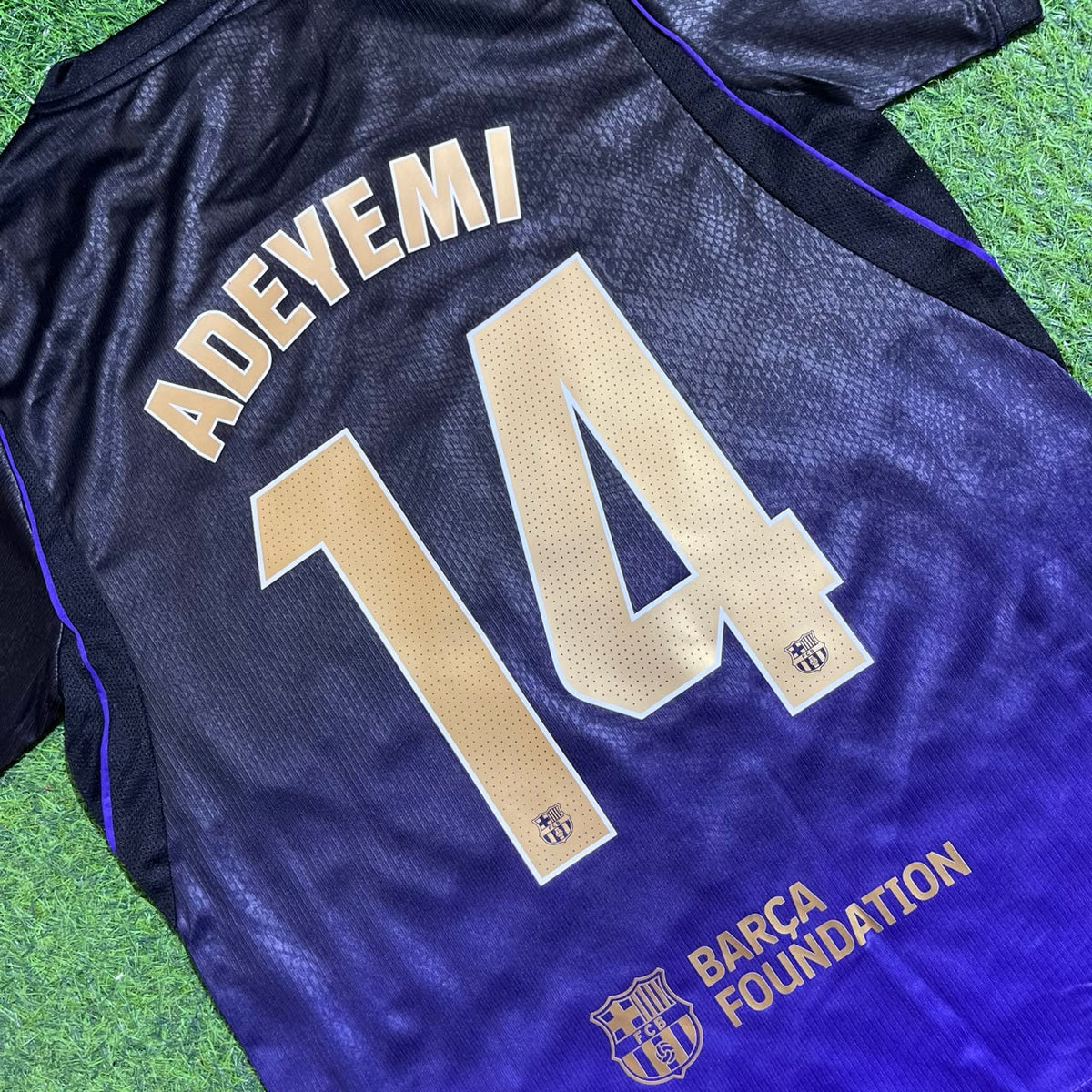 Karim Adeyemi #14 Barcelona 2027 New Season Away Kids Jersey Trikot Maillot Soccer Shirt