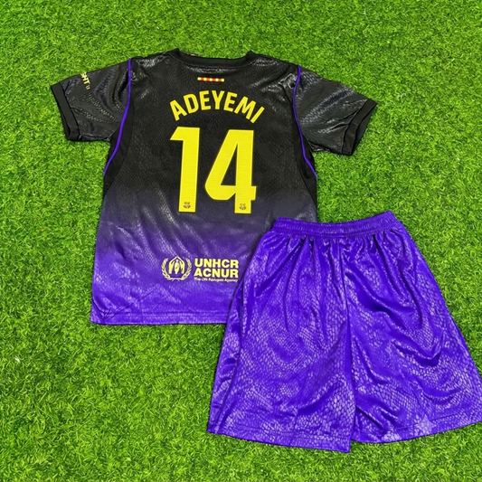 Karim Adeyemi #14 Barcelona 2027 New Season Away Kids Jersey Trikot Maillot Soccer Shirt
