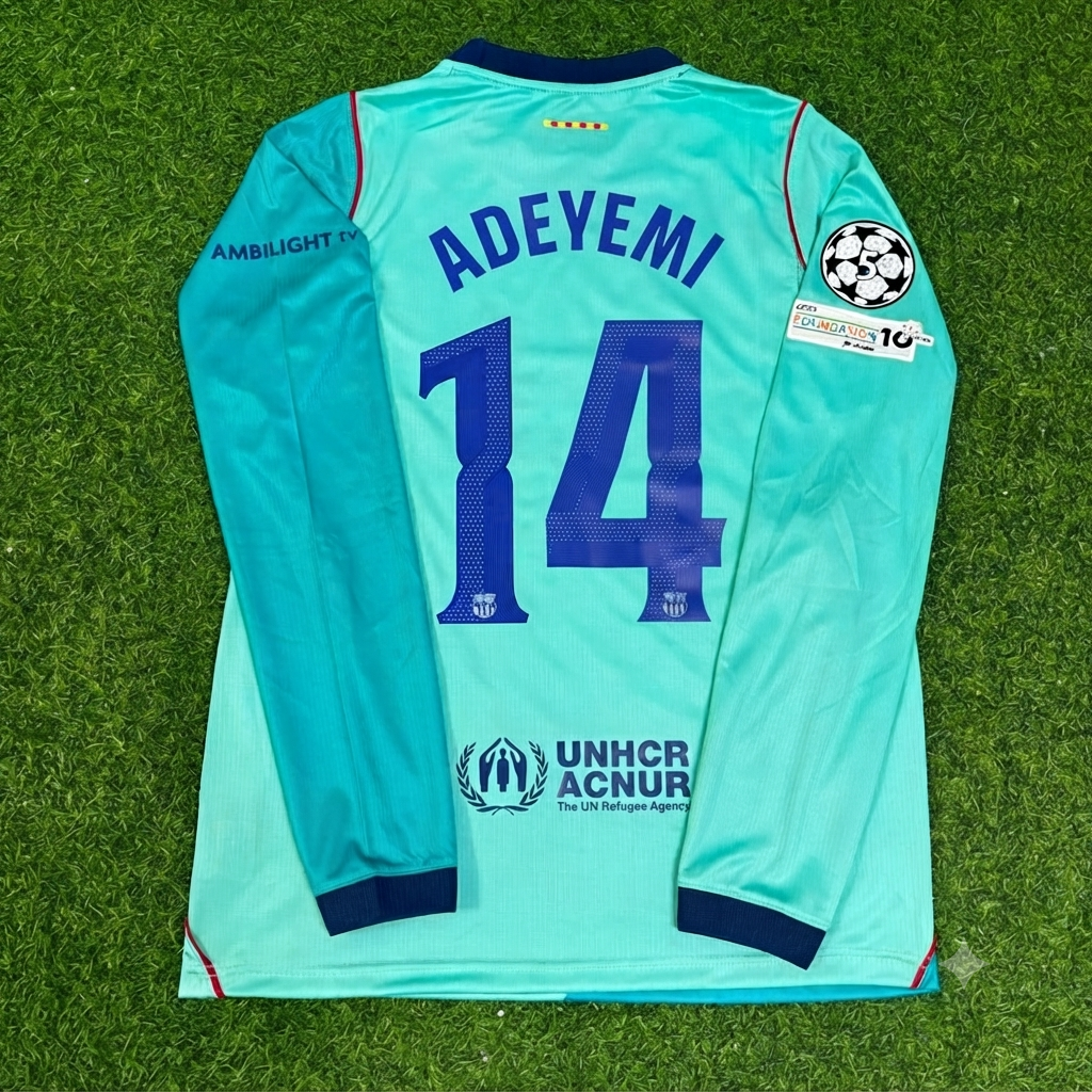 Karim Adeyemi #14 Barcelona 2027 New Season Long Sleeve Jersey Trikot Maillot Soccer Shirt