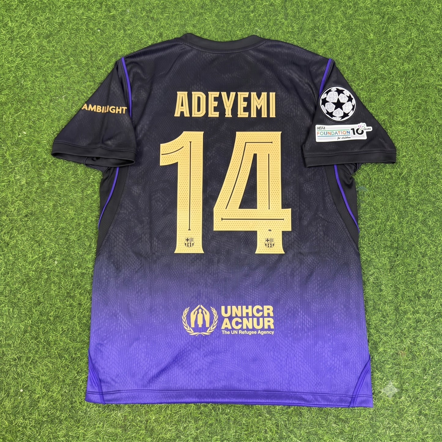 Karim Adeyemi #14 Barcelona 2027 Champions League Patch New Season Away Jersey Trikot Maillot Soccer Shirt