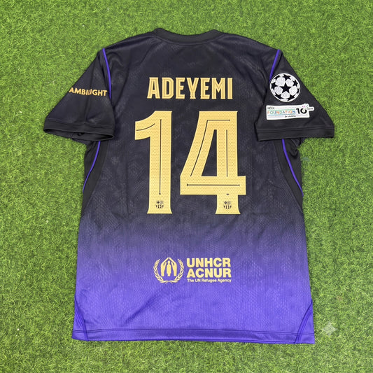 Karim Adeyemi #14 Barcelona 2027 Champions League Patch New Season Away Jersey Trikot Maillot Soccer Shirt