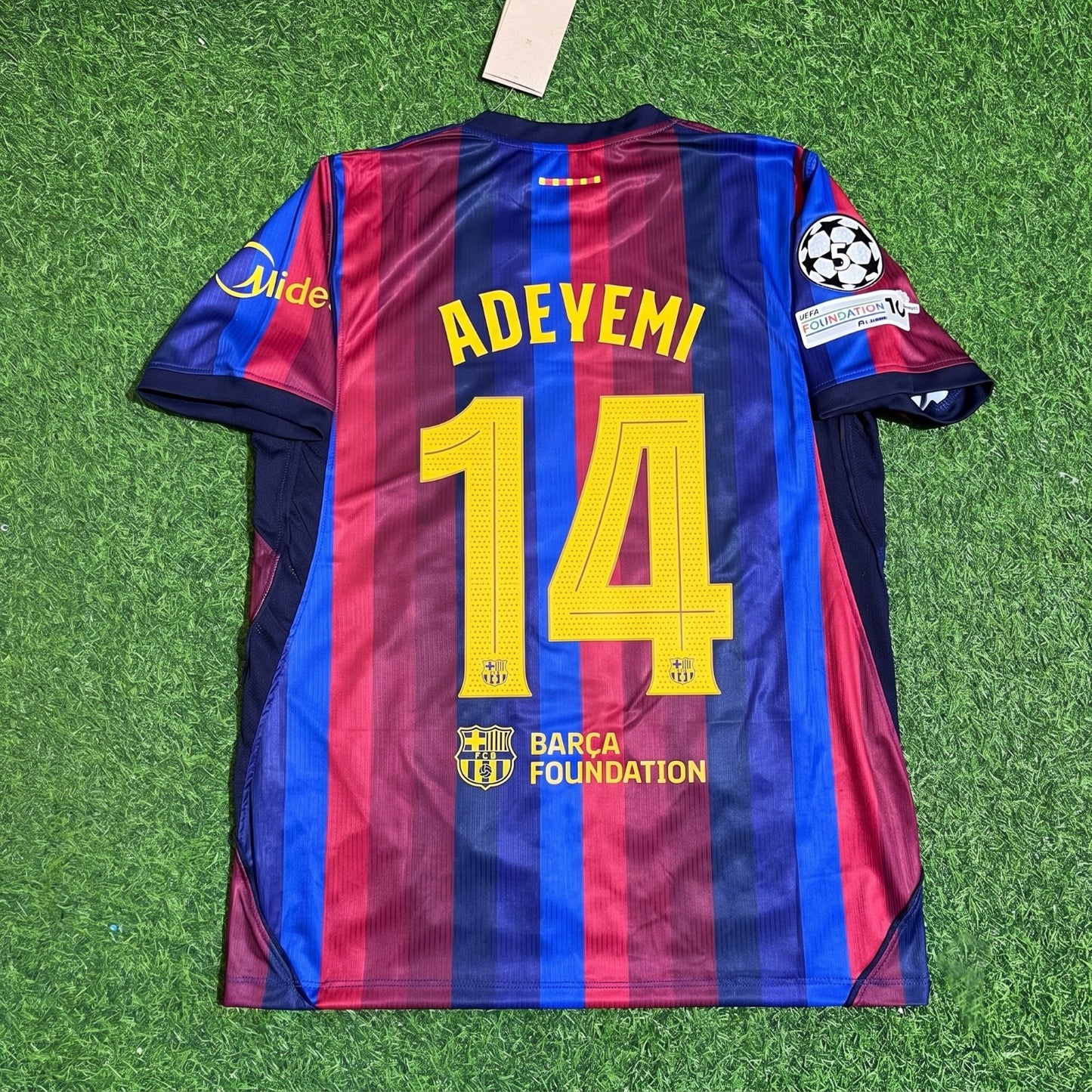 Karim Adeyemi #14 Barcelona 2027 New Season Champions League Patch Home Jersey Trikot Maillot Soccer Shirt