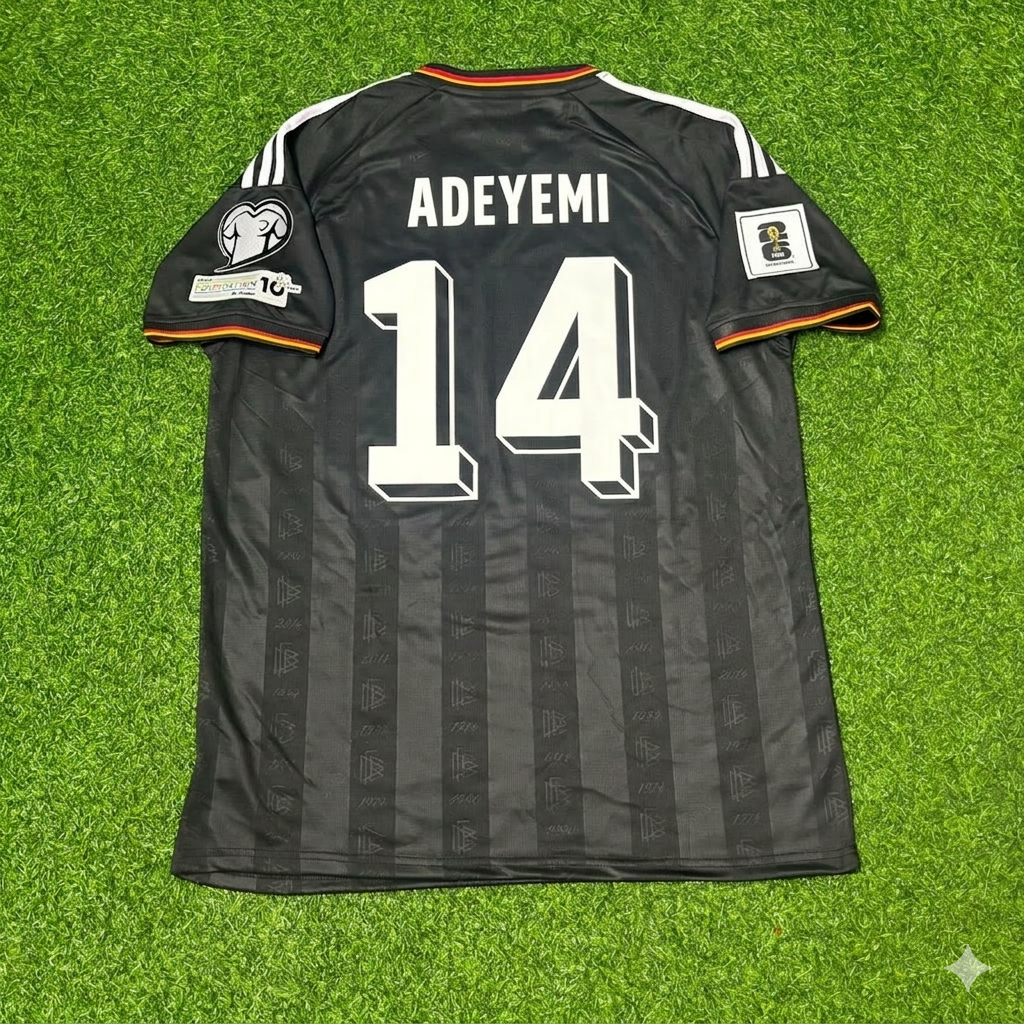 Karim Adeyemi 14# Deutschland WM 2026 Black Style Fußballtrikot