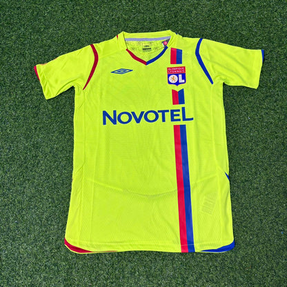 Karim Benzema Olympique Lyon 2008-2009 Yellow Green Football Jersey