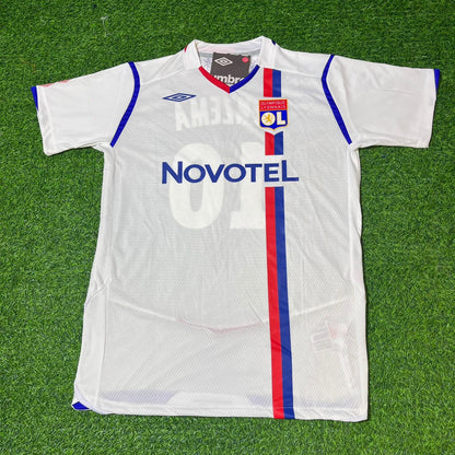 Karim Benzema Olympique Lyonnais 2008/2009 Home White Retro Football Jersey Kit