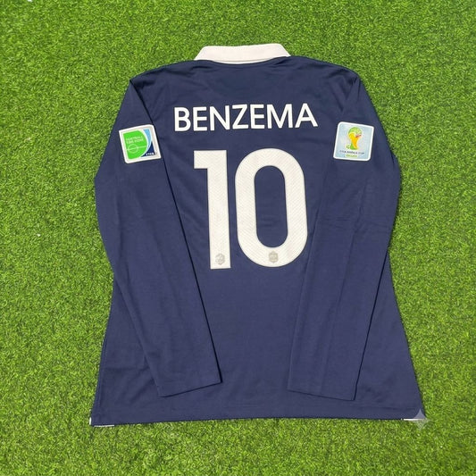 Karim Benzema #10 France 2014 World Cup Long Sleeve Football Jersey