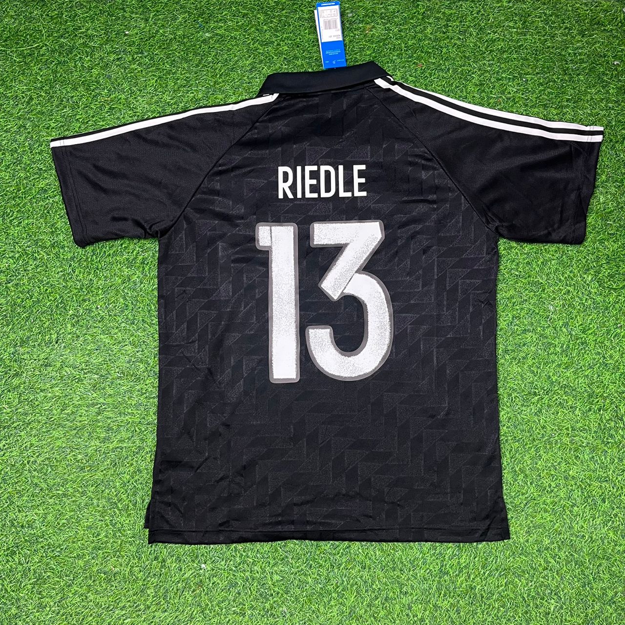 Karl-Heinz Riedle Deutschland 1990 WM Schwarzes Retro Fußballtrikot