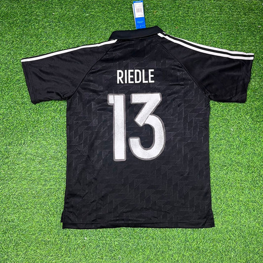 Karl-Heinz Riedle Deutschland 1990 WM Schwarzes Retro Fußballtrikot
