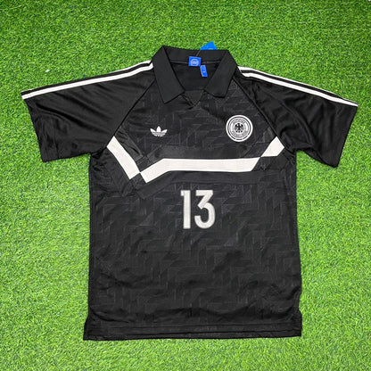 Karl-Heinz Riedle Deutschland 1990 WM Schwarzes Retro Fußballtrikot