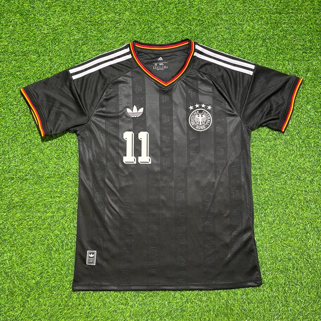 Karl-Heinz Rummenigge 11# Deutschland Schwarz Retro Vintage Fußballtrikot