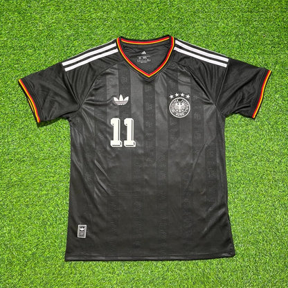 Karl-Heinz Rummenigge 11# Deutschland Schwarz Retro Vintage Fußballtrikot
