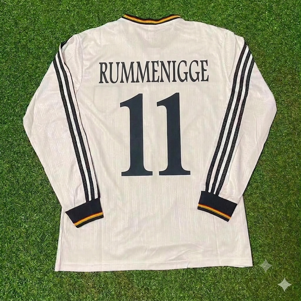 Karl-Heinz Rummenigge #11 Germany Long Sleeve Retro Football Jersey Kit