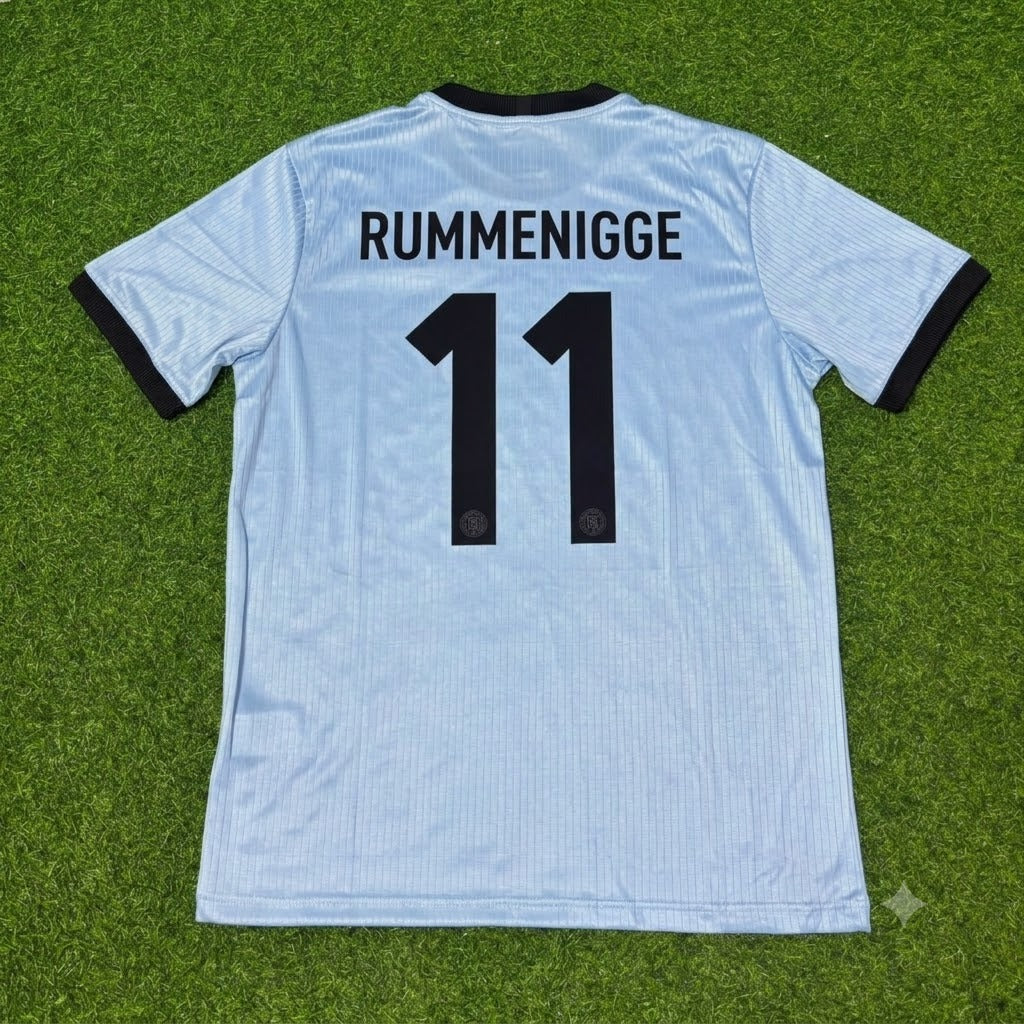 Karl-Heinz Rummenigge Germany 125th Year Special Clear Blue Retro Football Jersey
