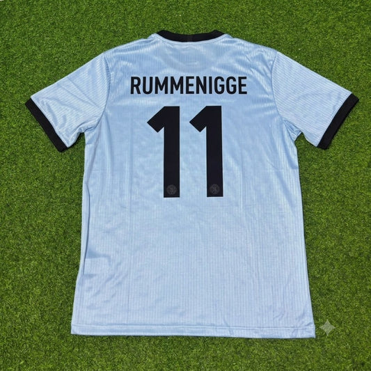 Karl-Heinz Rummenigge Germany 125th Year Special Clear Blue Retro Football Jersey