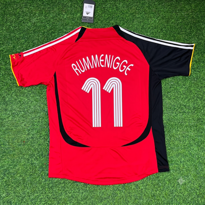 Karl-Heinz Rummenigge Germany Red Black Retro Football Jersey
