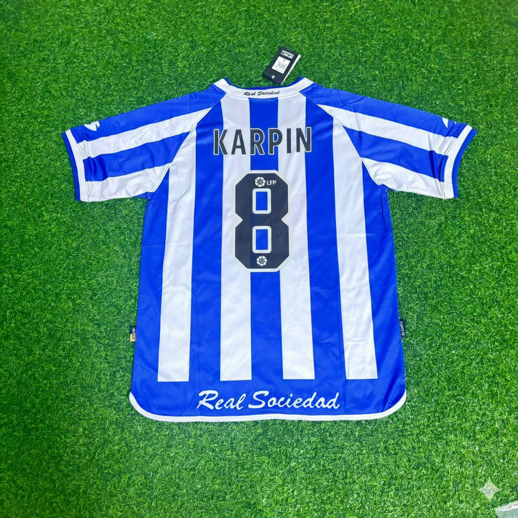 Valeriy Karpin Real Sociedad 2002/2003 Retro Football Jersey