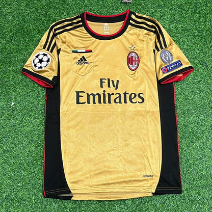 Keisuke Honda – AC Milan 2013/2014 Rot Schwarz Retro Trikot Trikot Maglia