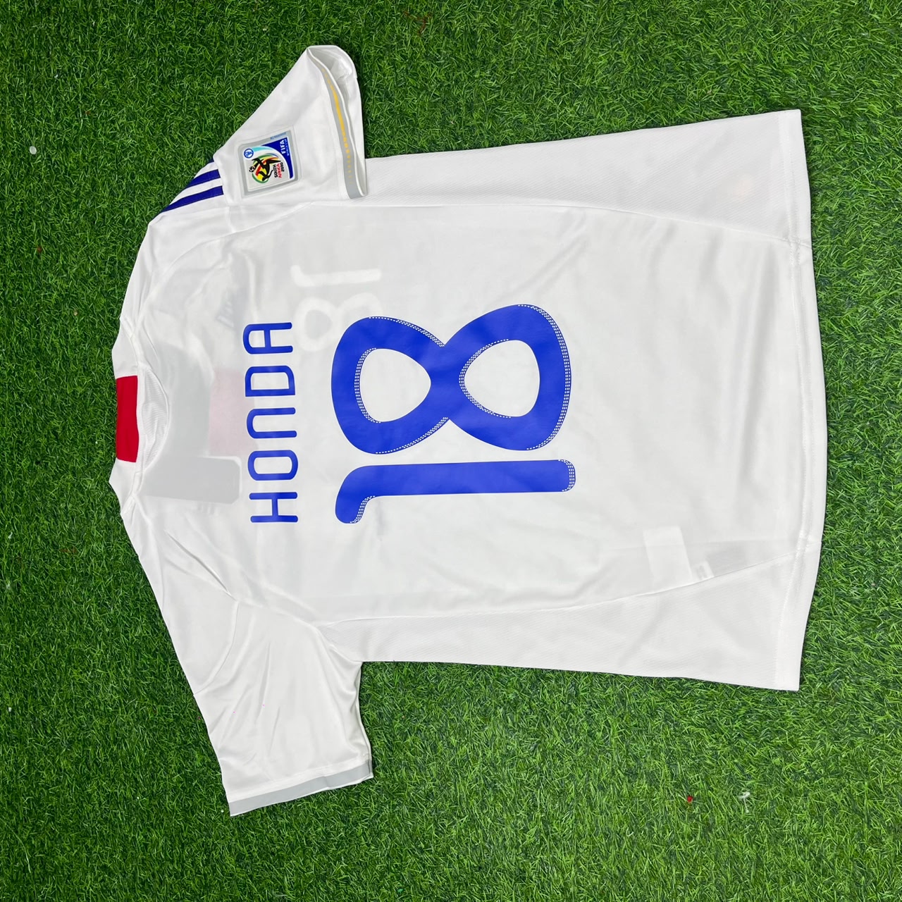 Keisuke Honda Japan 2010 World Cup White Retro Football Jersey