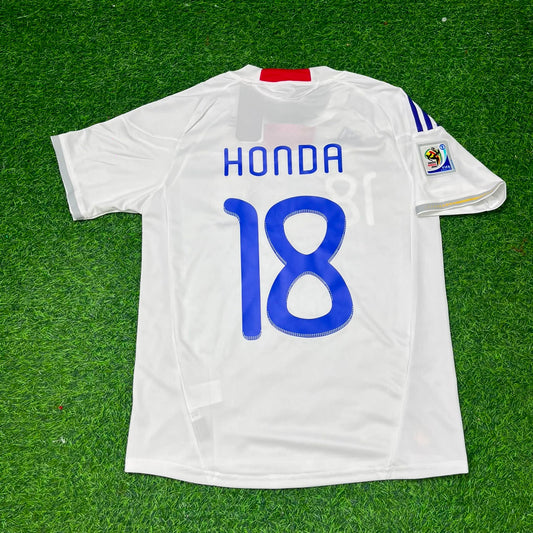Keisuke Honda Japan 2010 World Cup White Retro Football Jersey