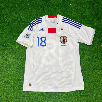 Keisuke Honda Japan 2010 World Cup White Retro Football Jersey