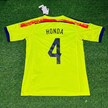 Keisuke Honda Japan 2014 World Cup Yellow Away Retro Jersey
