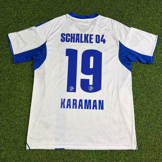 Maillot de football blanc de Kenan Karaman (n° 19) Schalke 04, nouvelle saison